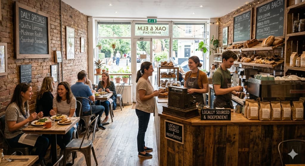 Oak & Elm bakery cafe interior