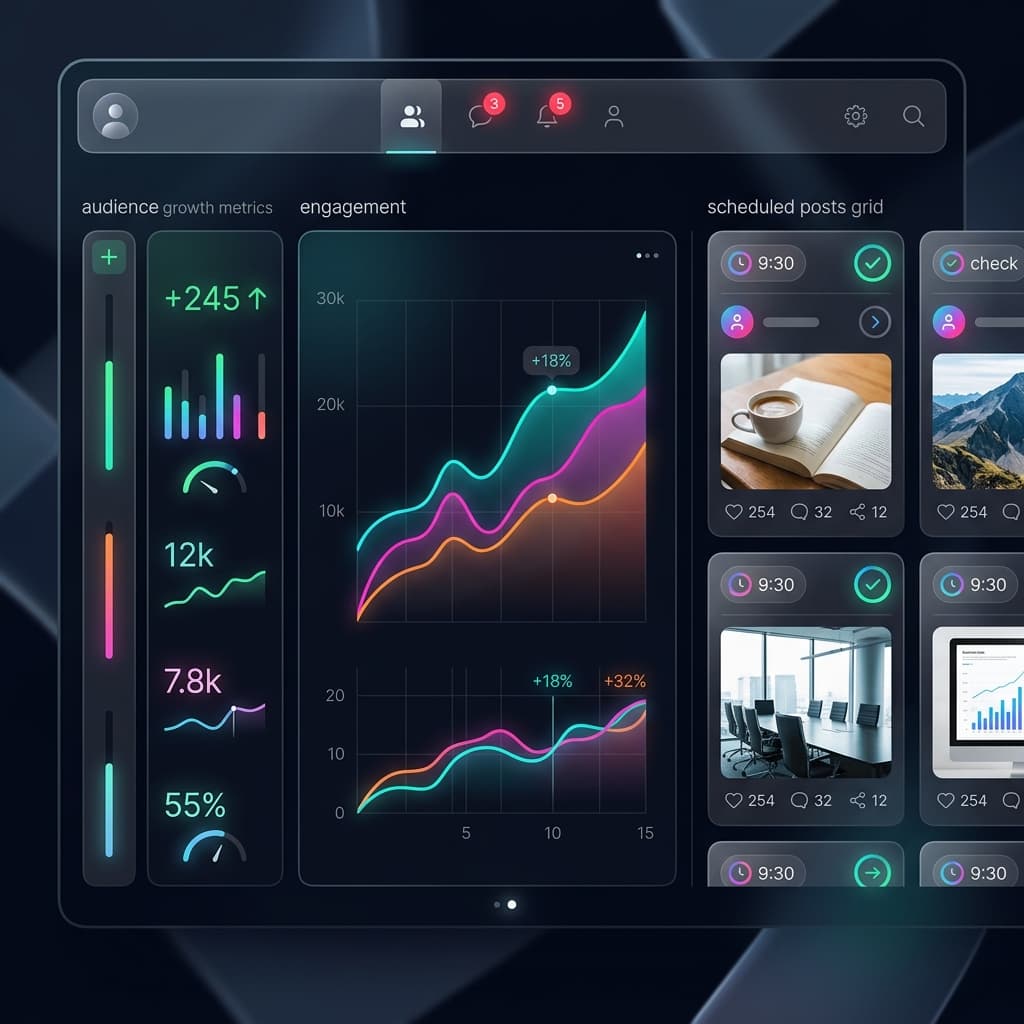 Dashboard on iPad – analytics and CRM